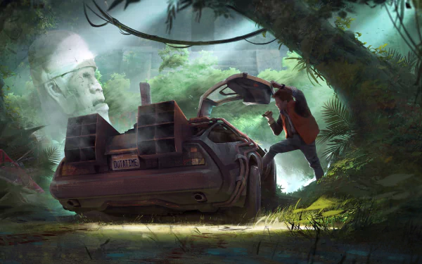 DeLorean time machine movie Back To The Future HD Desktop Wallpaper | Background Image
