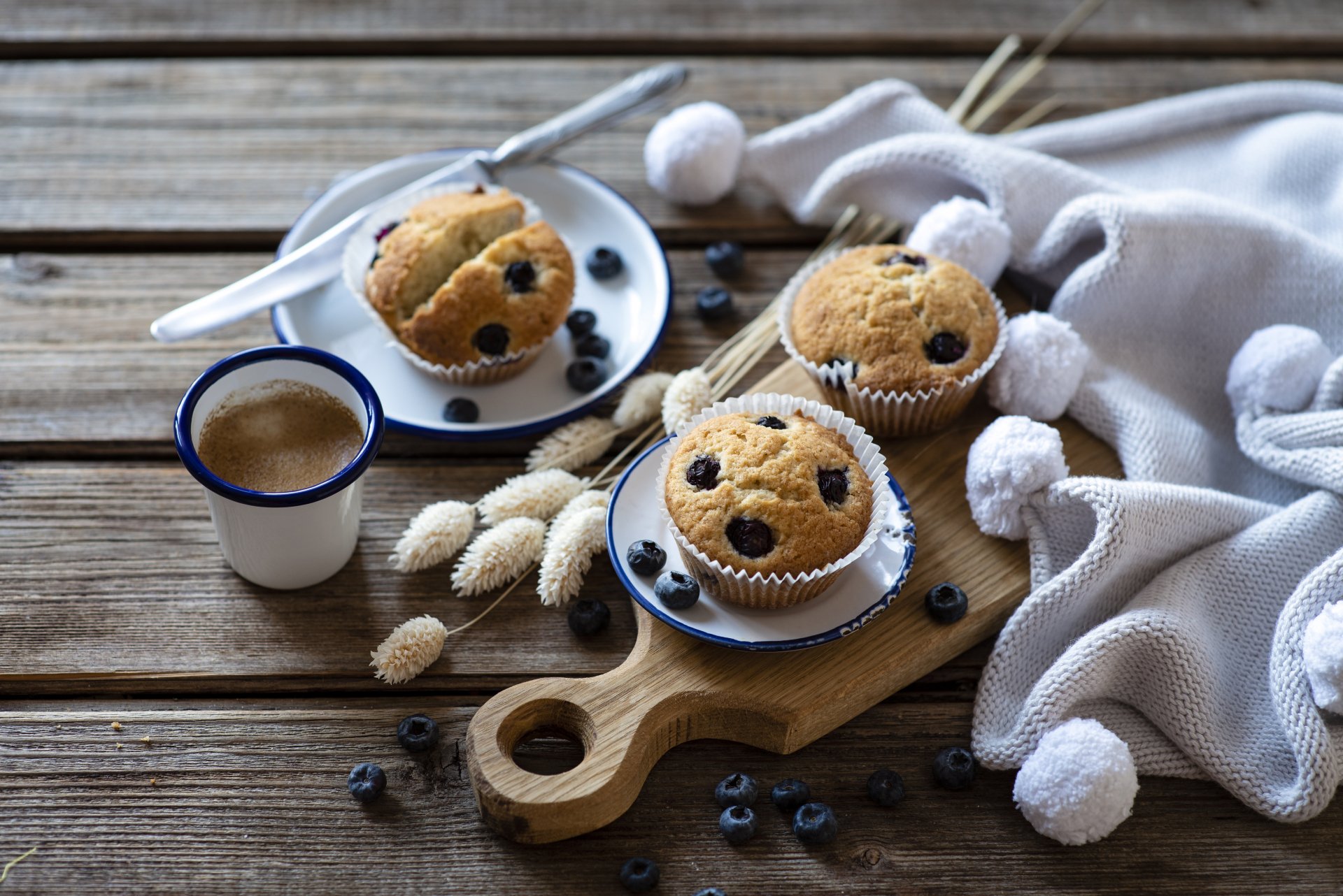 Download Blueberry Still Life Food Muffin 4k Ultra HD Wallpaper