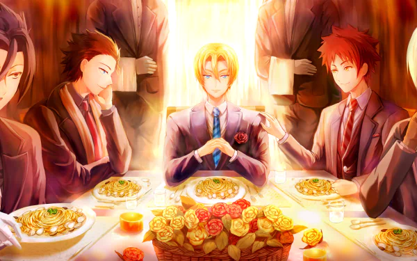 Ryō Kurokiba Akira Hayama Sōma Yukihira Isami Aldini Takumi Aldini Anime Food Wars: Shokugeki no Soma HD Desktop Wallpaper | Background Image