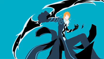 minimalist bankai Ichigo Kurosaki Anime Bleach minimalist anime HD Desktop Wallpaper | Background Image