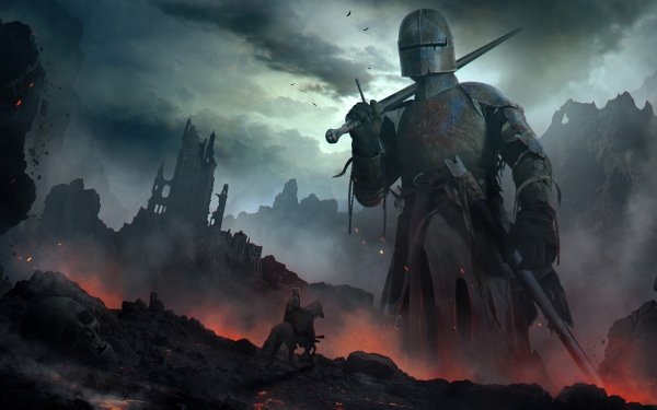Fantasy Giant Knight Warrior Sword Armor HD Wallpaper | Background Image