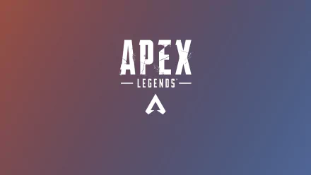 Apex Legends video game HD PC desktop wallpaper showing a minimalist red-to-blue gradient with the white Apex Legends logo centered.