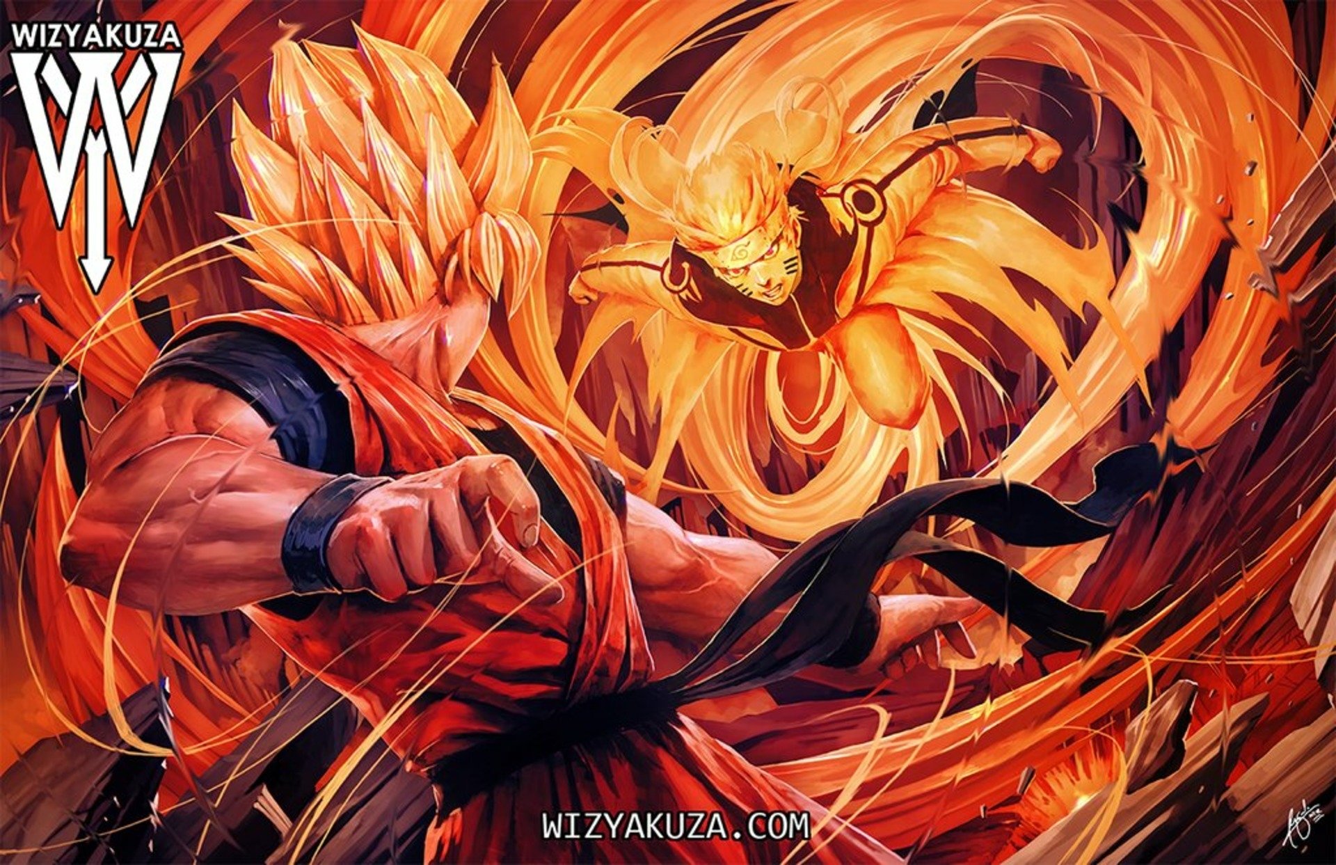 Naruto Vs Goku by wizyakuza