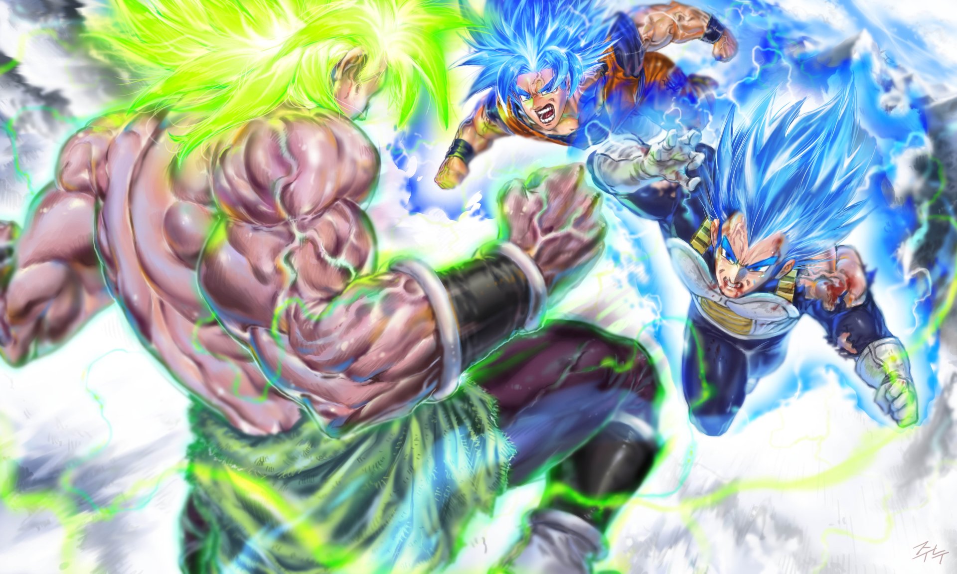 vegeta blue broly