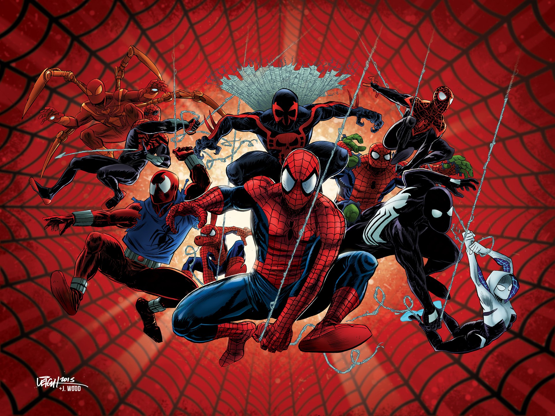 Ultimate Spider-Verse Heroes: HD Comic Wallpaper Featuring Spider-Gwen ...