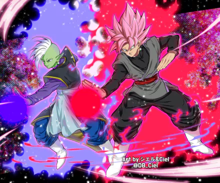 Zamasu (Dragon Ball) Black Goku Anime Dragon Ball Super Super Saiyan Rosé HD Desktop Wallpaper | Background Image
