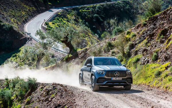 SUV silver car car Mercedes-AMG vehicle Mercedes-AMG GLE 53 HD Desktop Wallpaper | Background Image