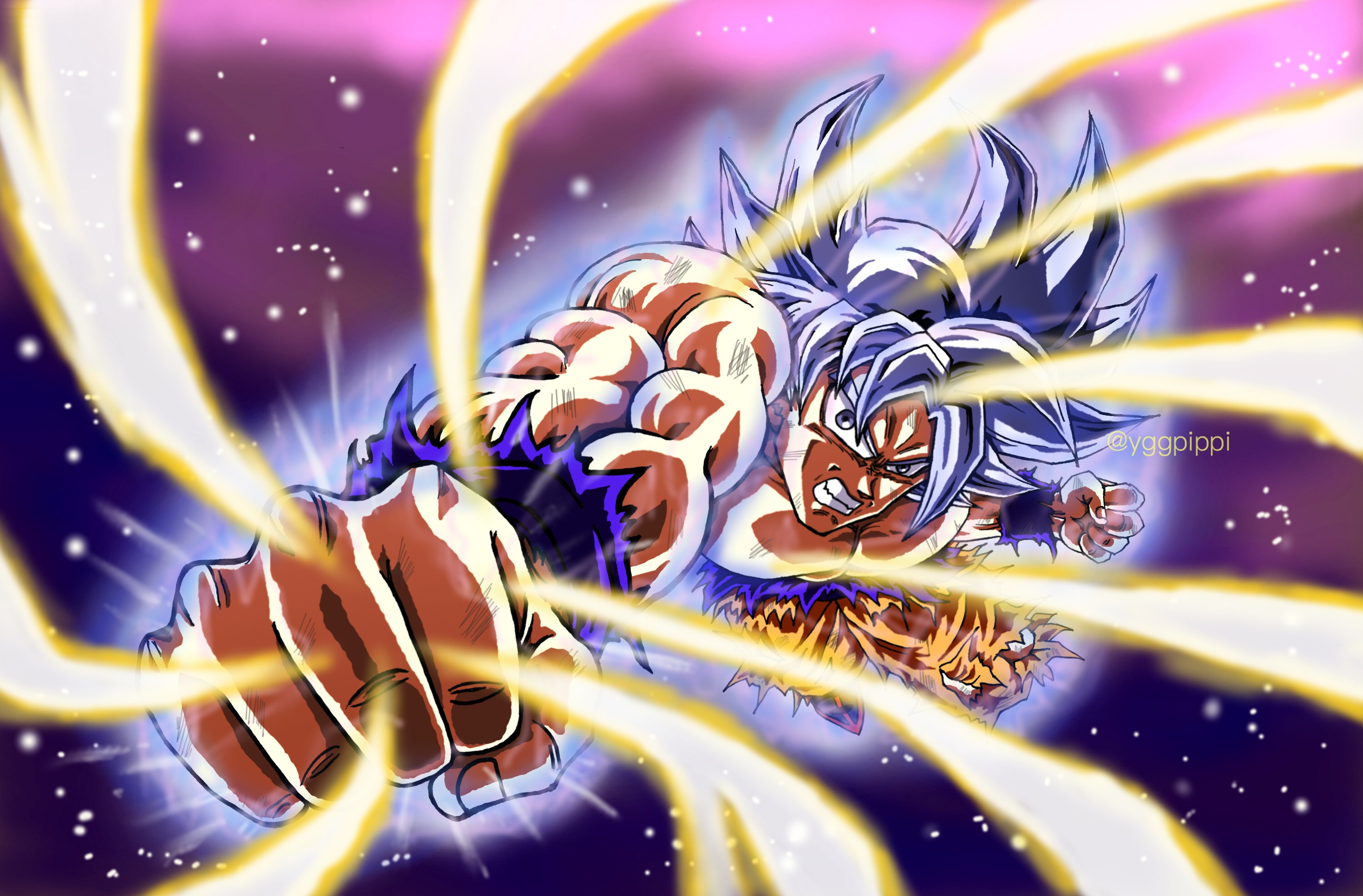 Download wallpaper 1366x768 ultra instinct, dragon ball super