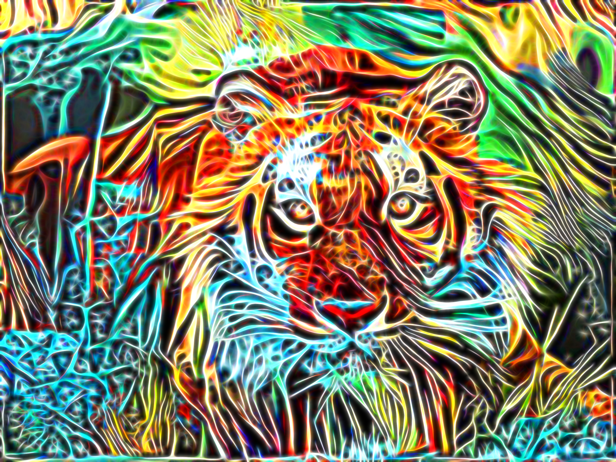 Neon Tiger by Baal-Tzebub