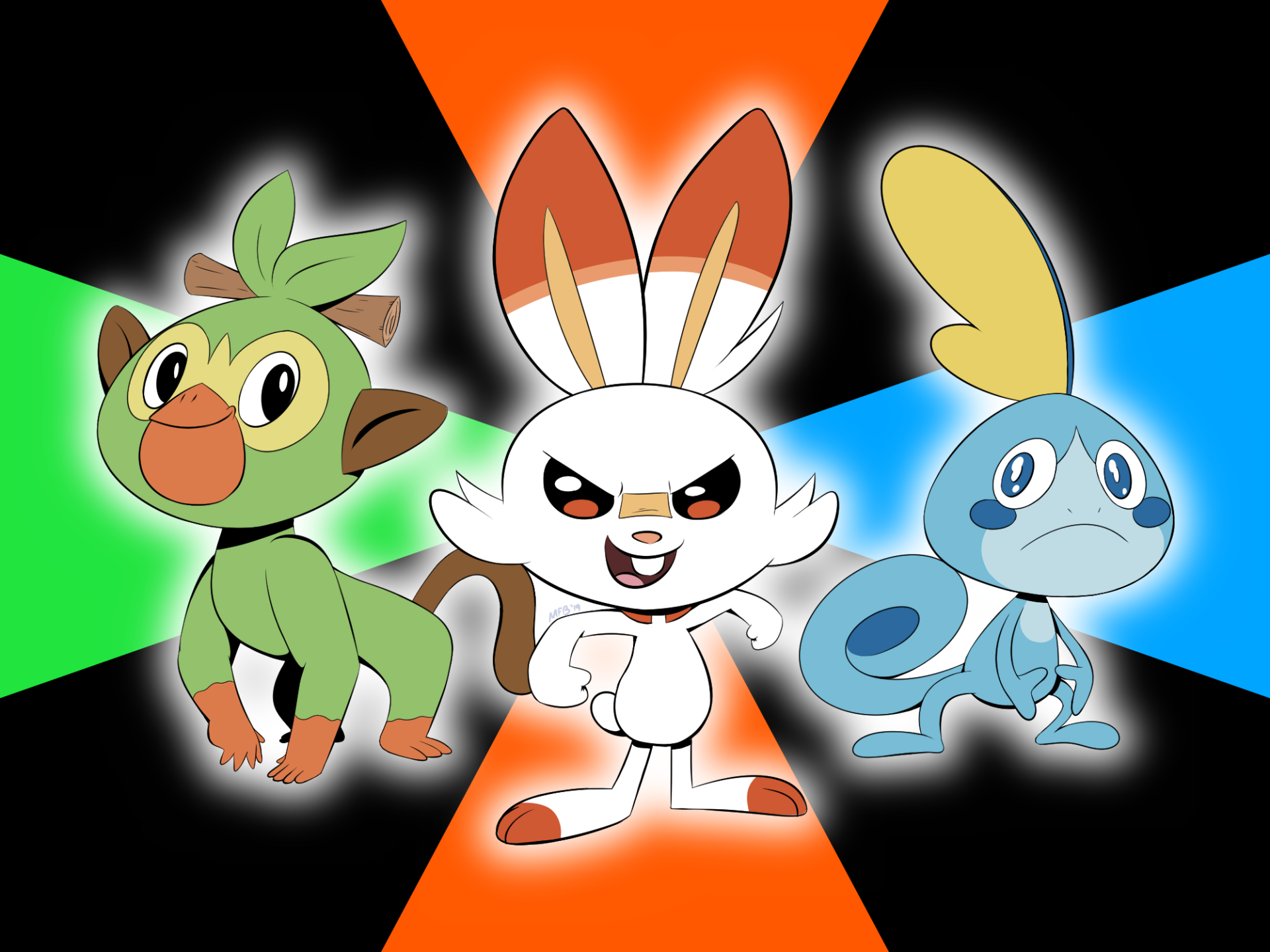 Download Sobble (Pokémon) Scorbunny (Pokémon) Grookey (Pokémon) Video Game Pokémon: Sword And Shield HD Wallpaper by MysteryFanBoy718