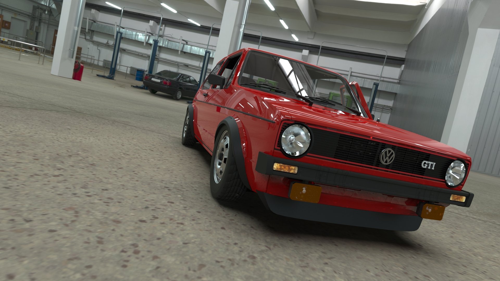 Download 3D Vehicle Volkswagen Golf GTI HD Wallpaper by Slyph3r