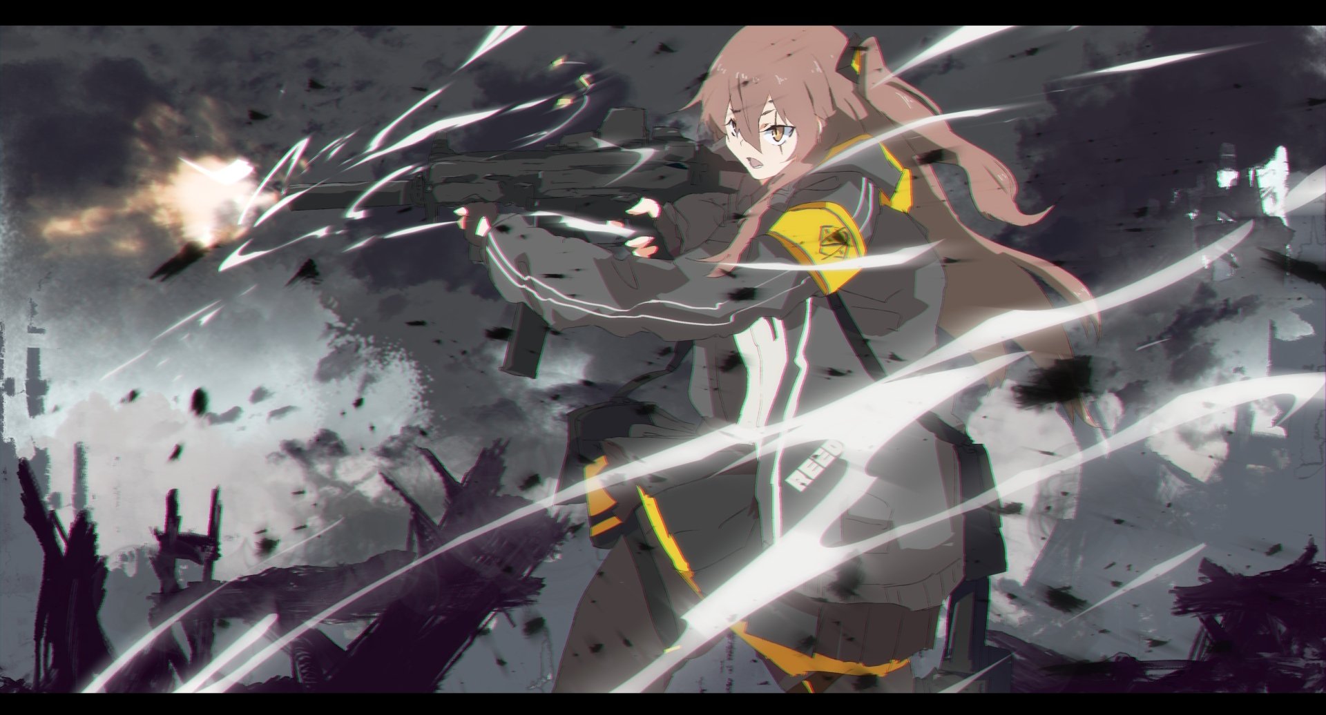 Download UMP45 (Girls Frontline) Video Game Girls Frontline HD Wallpaper by ぶもぉ～