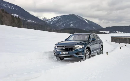 SUV car winter Volkswagen vehicle Volkswagen Touareg HD Desktop Wallpaper | Background Image
