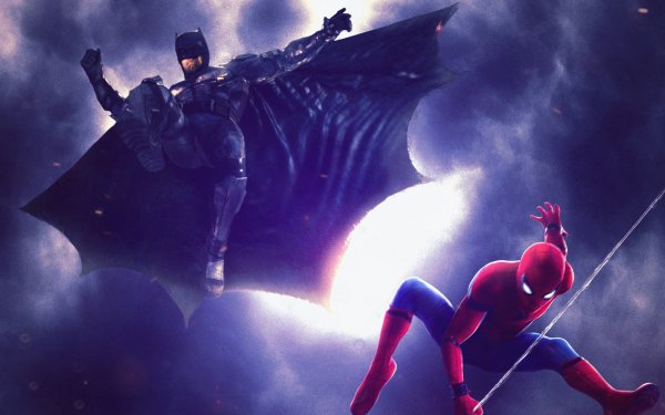 Movie Crossover Spider-Man Batman HD Wallpaper | Background Image