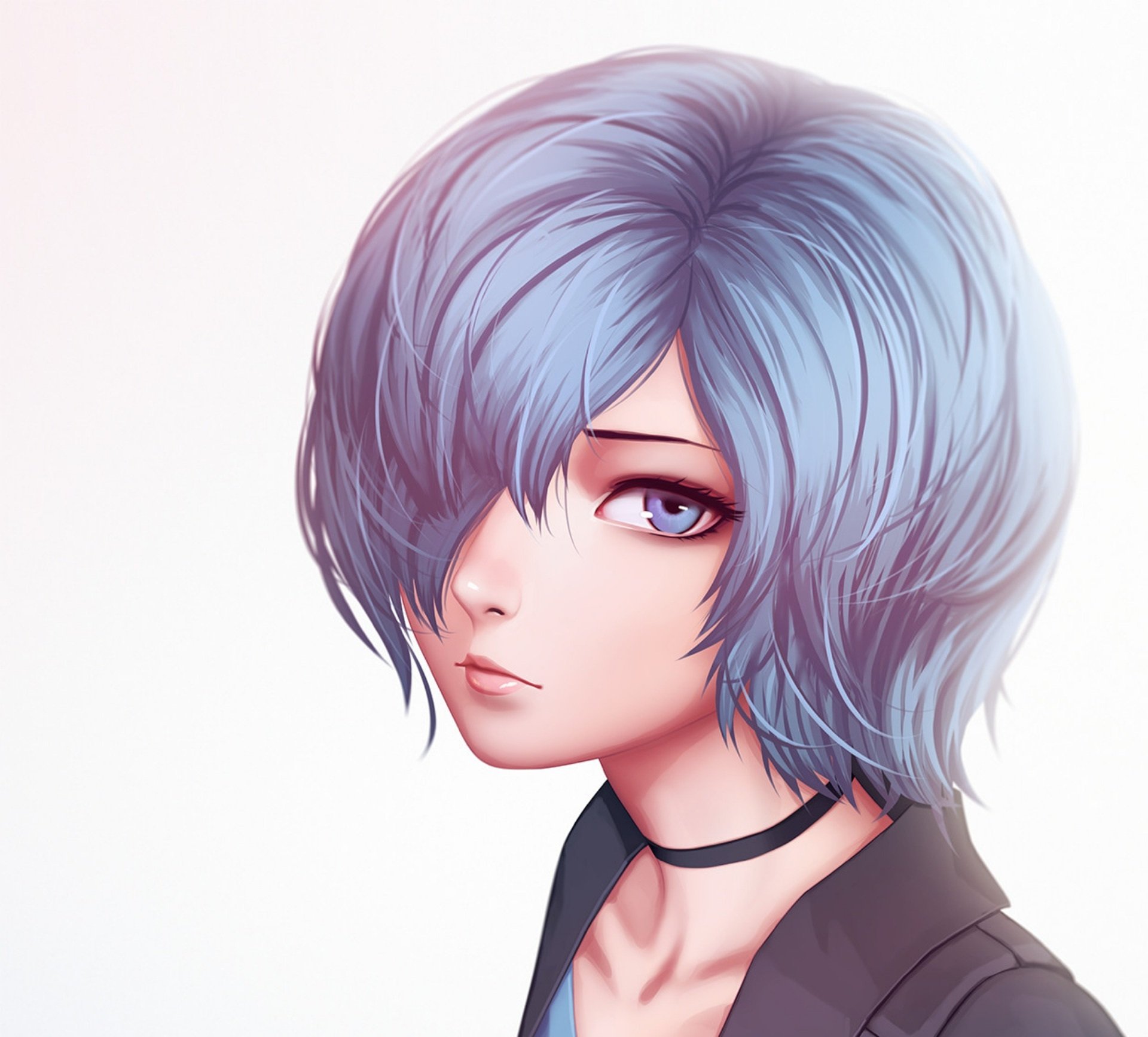 HD Blue Gaze: Touka Kirishima by Miura Naoko