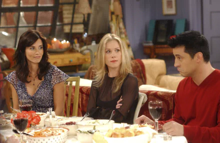 Christina Applegate Monica Geller Courteney Cox Joey Tribbiani Matt LeBlanc Friends (TV Show) TV Show HD Desktop Wallpaper | Background Image
