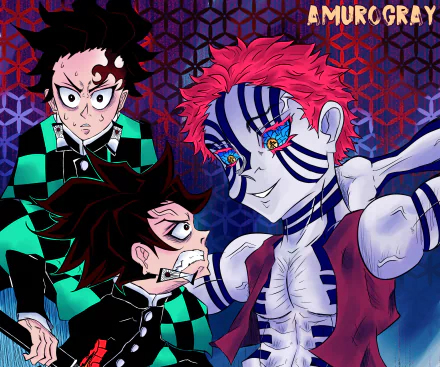 Akaza (Demon Slayer: Kimetsu no Yaiba) Tanjiro Kamado Anime Demon Slayer: Kimetsu no Yaiba HD Desktop Wallpaper | Background Image